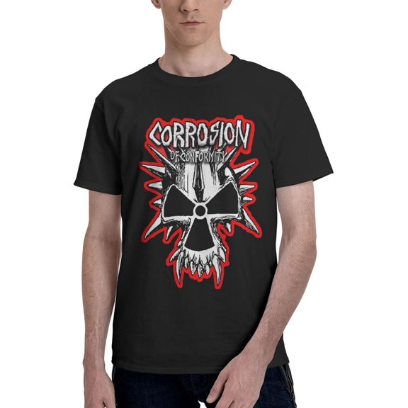 Corrosion Of Conformity Men's Women's Cotton Short Sleeve Crewneck T Shirts Regular-Fit Graphic Tee Shirts Top