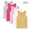 Gray / Hot Pink / Pink / White / Yellow, variant on Spazoro 5PC Girls Tank Tops, Sleeveless Crew Neck Solid Color 100% Cotton Undershirts for Toddler to Kids Size 2-3T