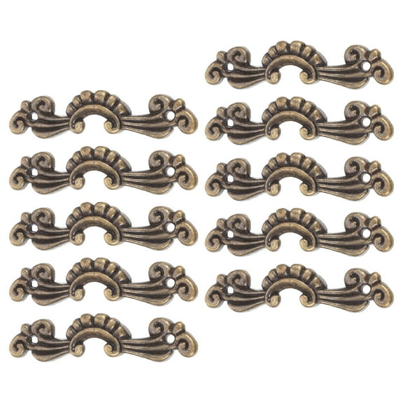 OUNONA 10 Pcs Smart Door Handle Dresser Alloy Handle 5.60X1.40X0.50CM Dark Brown