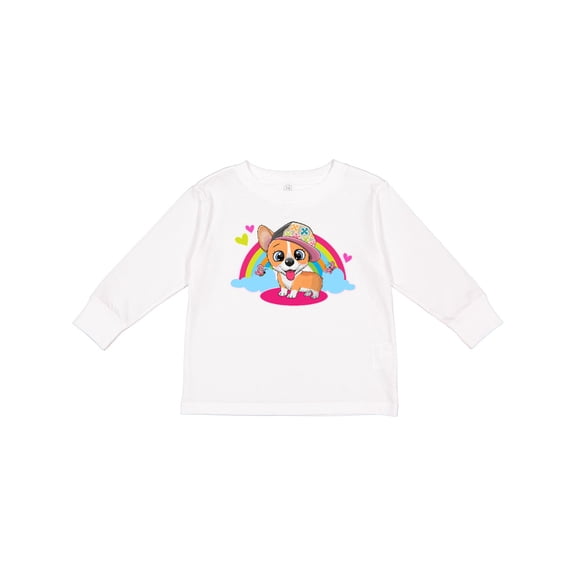 Inktastic Corgi Dog Cute Puppy Girls Long Sleeve Toddler T-Shirt
