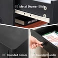 thumbnail image 7 of Nightstand with Drawer & 3 Outlets&2 USB Ports for Bedroom, Modern Bedside Table Storage Cabinet for Living Room, Black, 7 of 7