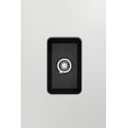 thumbnail image 2 of BOCCHI Sotto Undermount Fireclay 12 in. Single Bowl Kitchen Sink with Strainer in Matte Black, 2 of 6