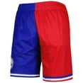 thumbnail image 2 of Men's Mitchell & Ness Royal/Red Philadelphia 76ers Hardwood Classics 1982 Split Swingman Shorts, 2 of 3