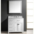 thumbnail image 2 of Caroline Parkway 36" Single Bath Vanity in White with White Marble Top and Square Sink with Brushed Nickel Faucet with Matching Mirror, 2 of 4