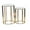 Gold Solid Round S/2 24", 20"H, variant on DecMode 16" x 24" Gold Metal Accent Table with Marble Top, 2-Pieces