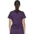 thumbnail image 3 of Dickies Essence Medical Scrubs Top for Women Mock Wrap Plus Size DK804, 3XL, Eggplant, 3 of 7