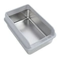 thumbnail image 1 of Large Stainless Steel Cat Litter Box, Sturdy High Sided Metal Kitty Litter Tray with Cat Litter Scoop, Thickened Leakproof Kitten Litter Box for Multi Cat Families, 1 of 7