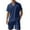 Navy Blue, variant on COOFANDY Men Beach Guayabera Shirt Casual Summer Set Fashion Vacation Party Outfits