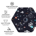 thumbnail image 3 of Honeii Galaxy2 print Leather Coaster Set of 4, ideal for safeguarding your furniture from drinks spills and effortless cleanup-Hexagon, 3 of 6