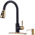 thumbnail image 3 of Kitchen Faucet with Soap Dispenser  Stainless Steel Kitchen Sink Faucet  Pull Down Kitchen Faucet Brushed Nickel Utility Sink Faucet Single Handle High Arc Kitchen Tap for Sink  RV  Laund, 3 of 3