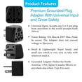 thumbnail image 3 of Adaptador de Enchufe de Viaje Unidapt Blanco de 3 Clavijas para Europa a EE. UU., 3 of 5