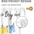 thumbnail image 4 of Laundry Room Curtians, Wash Dry Fold Repeat Laundry Quotes Rod Pockets Rural Country Farmhouse Laundry Drapes Treatments for Kitchen Living Room Bedroom Bathroom Windows 2 Panels, 52"x84" Inch, 4 of 5