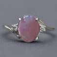 thumbnail image 5 of Joernso Inlaid Rhinestones Elegant Lady Ring Oval Cut Colorful Faux Gem Finger Ring Jewelry Accessory, 5 of 8