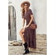 thumbnail image 4 of Vestido largo cruzado PRETTYGARDEN para mujer con escote en V y abertura floral, 4 of 8