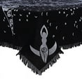 thumbnail image 3 of THE ART BOX Altar Cloth Tarot Cards Table Napkins Witchcraft Supplies Black Gold Tablecloth Square Spiritual Celestial Deck Cloth With Fringes , Triple Goddess Pentagram , 18x18 Inches, 3 of 4