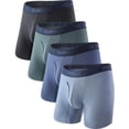 thumbnail image 1 of Calzoncillos tipo bóxer para hombre BAMBOO COOL, pierna regular, paquete de 4, 1 of 6