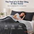 thumbnail image 4 of Loomsnest 2-Piece Twin Comforter Set, All Season Duvet Insert, Soft, Lightweight, Diamond Stitched, Reversible Down Alternative Comforter (Light Gray & Dark Gray), 4 of 7