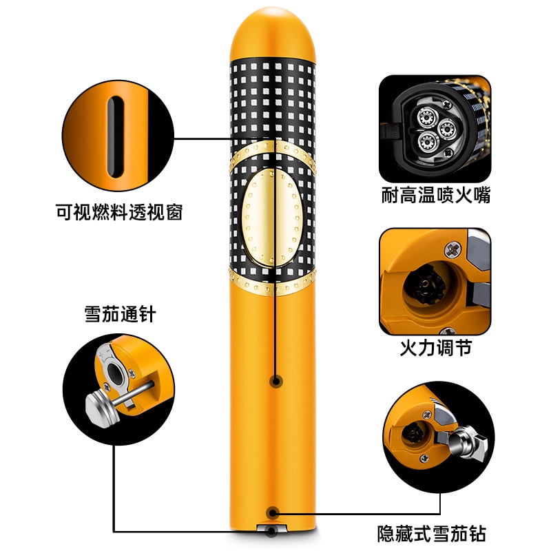 Cigar Lighter, Direct Thrust, Three-In-One, Hidden Cigar Drill Needle, Multi-Functional Lighter Cb-24K2