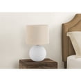 thumbnail image 4 of 16" Cream Ceramic Round Table Lamp With Cream Drum Shade, 4 of 10