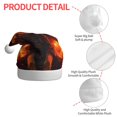 thumbnail image 4 of KLL Christmas Hats for Adults Plush Candle Shepherd Dog Print Santa Hat Xmas Fluffy Santa Claus Hat for Women Men, 4 of 6