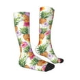 thumbnail image 3 of Bingfone Compression Socks For Women And Men Long Socks For Running Athletic Cycling Nurse-Hawaiian Pineappl, 3 of 9