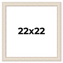 22x22 Frame White Real Wood Picture Frame Width 1.75 inches | Interior Frame Depth 0.5 inches |