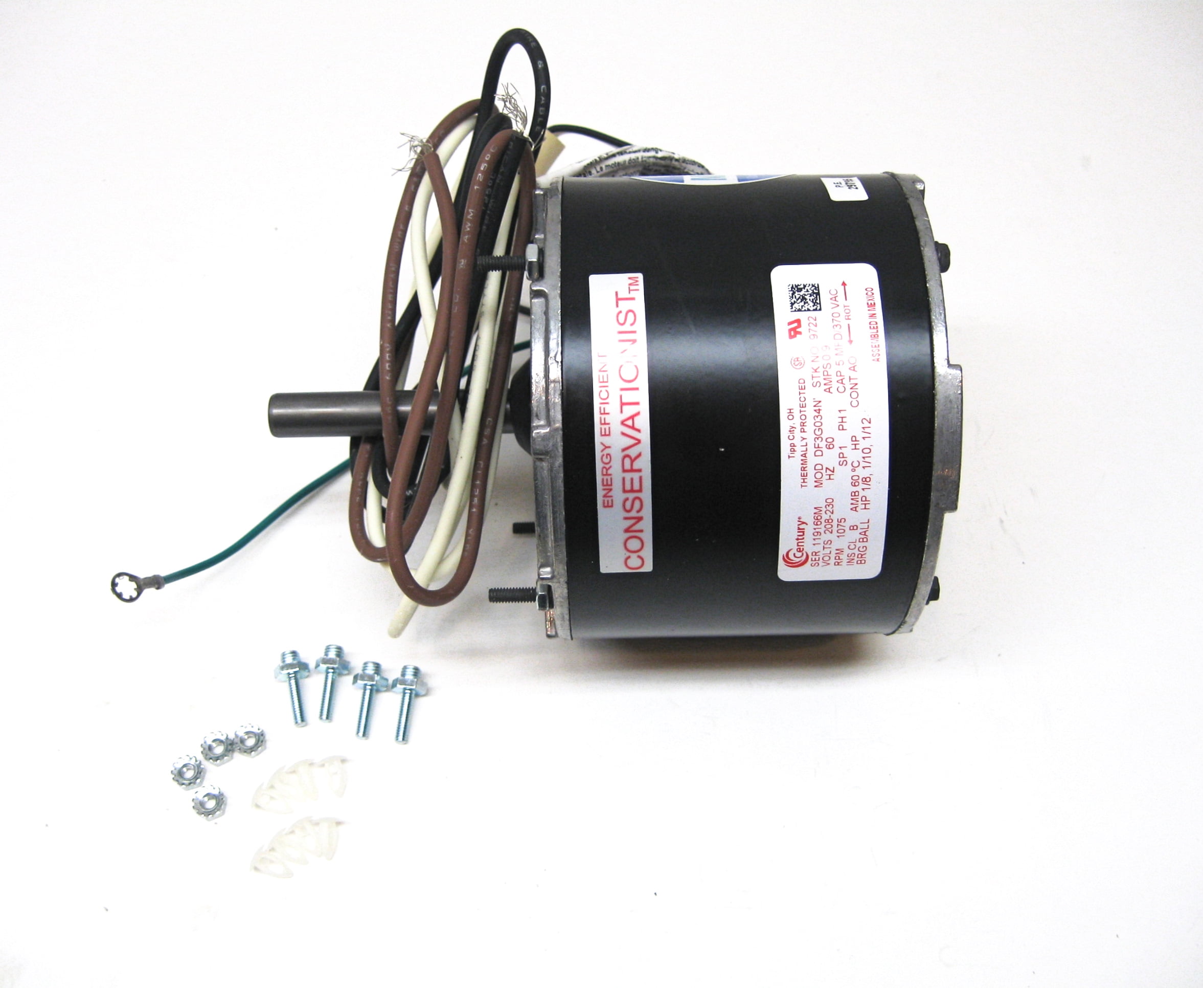 A.O. Smith Century 9722 Condenser Motor 5 Diameter 42 Frame Multi HP 1 8, 1 10, 1 12... by Century