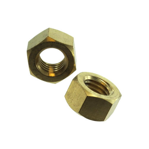 1/4-20  NC Hex Nut Brass 100 count 