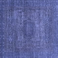 thumbnail image 1 of Ahgly Company Indoor Square Abstract Blue Modern Area Rugs, 4' Square, 1 of 4