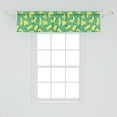 thumbnail image 2 of Ambesonne Dog Window Valance, Cartoon Style Funky Doggies, 54" X 12", Sea Green Pastel Yellow, 2 of 3