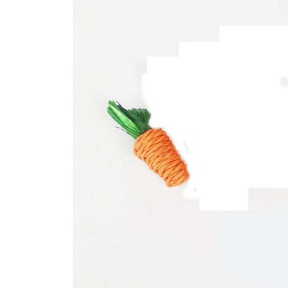 Pet Chew Grass Toys Tooth Cleaning Toys Carrot Shaped Woven Balls Bite Resistant Corn Guinea Pig Hamster Chew Toys Pet Supplies A