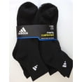 thumbnail image 3 of Calcetines Adidas Quarter Crew acolchados para hombre, paquete de 6, negros, 3 of 4
