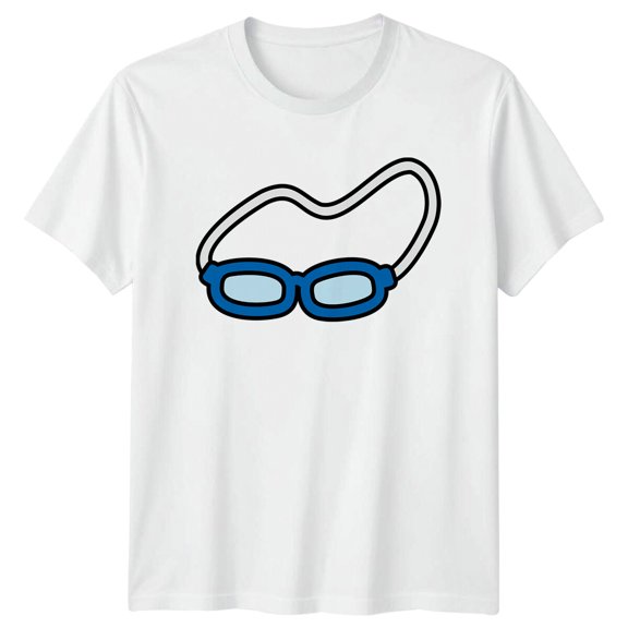 Men and Women Swimming Goggles Sports Graphic T-Shirt