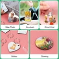 thumbnail image 4 of 30pcs Clear Keychain Blanks, Key Ring Sublimation Blanks Set in 5 Different Styles with Heat House Bone Square Circle Shapes, Double-Side Printed for DIY Keychain Crafting, 4 of 9