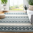 thumbnail image 2 of SAFAVIEH Natura Carly Geometric Area Rug, Dark Green/Ivory, 8' x 8' Square, 2 of 8