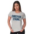 thumbnail image 4 of Christian Strong Religious Faith Womens Slim Fit Graphic Tee Brisco Brands L, 4 of 5