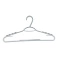 thumbnail image 1 of Mainstays, Adult Non-Slip TPR Plastic Hanger, 20 pack, White and Grey Color, 1 of 8