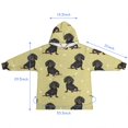 thumbnail image 7 of Dachshund Footprint Blanket Hoodies for Kids 6-13YR Oversize Wearable Blanket Hoodies for Boys Girls Teens, 7 of 7