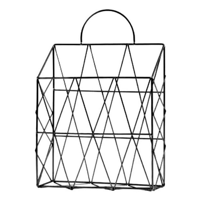 Nordic Newspaper Book Sundries Organizer Desktop Wall Mount Iron Storage Basket