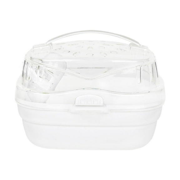 Serenable Hamsters Travel Carry Cage Multifunctional Lightweight Built in Water Bottle White