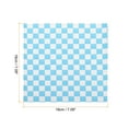thumbnail image 2 of 100pcs Square Checkered Pattern Wax Paper Sheets 7" x 7", Blue, 2 of 7
