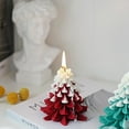 thumbnail image 3 of Christmas Tree Shaped Candles Decorations Xmas Wax Scented Candles 3.3 x 3.9 inch Snow Tree Shaped Candle for Christmas Holiday Table Decoration Christmas Tree Taper Candles Party Supplies, 3 of 5