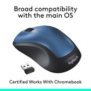 Logitech M310 Wireless Mouse, 2.4 GHz with USB Nano Receiver, 1000 DPI Optical Tracking, 18 Month Battery, Ambidextrous, Peacock Blue