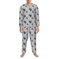 thumbnail image 3 of Naloa Turtle Men’s Pajamas Set - Long Sleeve Button Down Sleep Shirt and Pajama Bottoms Sleepwear Set-Medium, 3 of 7