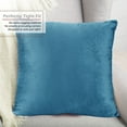 thumbnail image 2 of Nestl Velvet Throw Pillow Covers Solid Square Soft Decorative Pillow Cover for Sofa, 18" x 18", Blue Heaven, Pack of 4, 2 of 8
