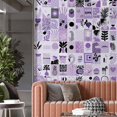 thumbnail image 2 of Idea4wall 4pcs Purple Graphic Blend of Modern Animals & Trapical Pattern Wall Murals, Removable Self-Adhesive Stick Wallpaper Large Wall Stickers for Home Decorative, 96"x96", 2 of 5