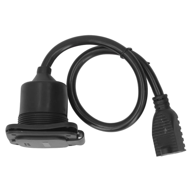 AC Power Inlet Plug, Flange Inlet RV AC Port Plug Dust Proof NEMA 5-15 15A 125V US Plug Rubber for Mobile Homes