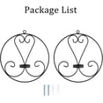 thumbnail image 3 of Candelabro de pared Suyoo Juego de 2 Candelabros decorativos de metal negro, 3 of 5