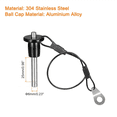 thumbnail image 3 of 2X Stainless Steel Quick Release Pin 6mm Diameter Ball Locking Pin with Push Button Lanyard Cable Usable Length 25mm, 3 of 5
