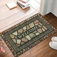 thumbnail image 3 of Retro Welcome Mat â 15.7x23.6 Inch Non- Doormat, Heavy Duty Rubber Backing, Water Absorbent for Indoor/Outdoor Use â Decorative Entryway Rug for Home, Patio, Front Door, 3 of 7